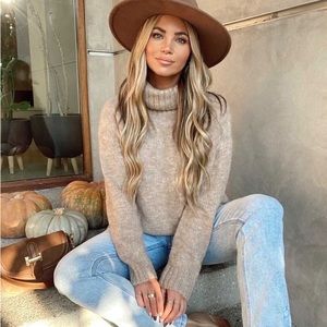 VICI large turtleneck sweater in tan color same as the gray one I have listed.